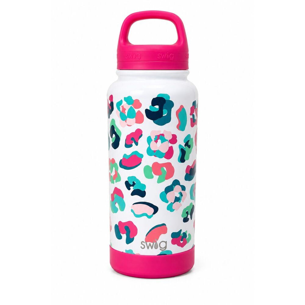 Swig Life Colorful Leopard Party Animal Print Insulated Water Bottle Retired